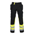 Yellow-Black - Front - Projob Mens High-Vis Cargo Trousers