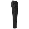 Black - Side - Projob Mens 5530 Contrast Panel Cargo Trousers