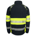 Yellow-Black - Back - Projob Mens High-Vis Soft Shell Jacket