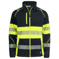 Yellow-Black - Front - Projob Mens High-Vis Soft Shell Jacket