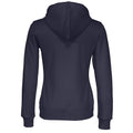 Navy - Back - Cottover Womens-Ladies Full Zip Hoodie