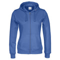 Royal Blue - Front - Cottover Womens-Ladies Full Zip Hoodie