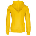 Yellow - Back - Cottover Womens-Ladies Full Zip Hoodie