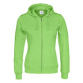 Green - Front - Cottover Womens-Ladies Full Zip Hoodie