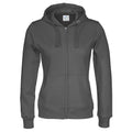 Charcoal - Front - Cottover Womens-Ladies Full Zip Hoodie