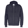 Navy - Front - Cottover Mens Full Zip Hoodie