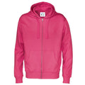 Dark Cerise - Front - Cottover Mens Full Zip Hoodie