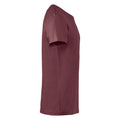 Burgundy - Side - Clique Mens Basic T-Shirt