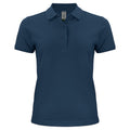 Dark Navy - Front - Clique Womens-Ladies Organic Cotton Polo Shirt