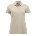 Light Khaki - Front - Clique Womens-Ladies Classic Marion Melange Polo Shirt