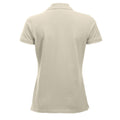 Light Khaki - Back - Clique Womens-Ladies Classic Marion Melange Polo Shirt