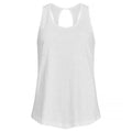 White - Front - Clique Womens-Ladies Slub Tank Top