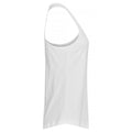 White - Side - Clique Womens-Ladies Slub Tank Top