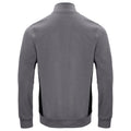 Grey - Back - Projob Mens Sweat Jacket