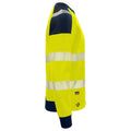 Yellow-Navy - Side - Projob Mens Hi-Vis Sweatshirt