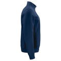 Navy - Side - Projob Mens Half Zip Sweatshirt