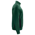 Forest Green - Side - Projob Mens Half Zip Sweatshirt