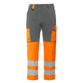 Orange-Grey - Front - Projob Mens High-Vis Cargo Trousers