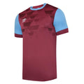 New Claret-Sky Blue - Front - Umbro Mens Vier Jersey