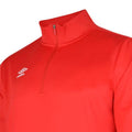 Vermillion - Side - Umbro Mens Club Essential Half Zip Sweatshirt