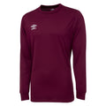 New Claret - Front - Umbro Mens Club Long-Sleeved Jersey