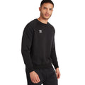 Black-White - Pack Shot - Umbro Mens Club Leisure Sweatshirt