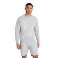 Grey Marl-White - Side - Umbro Mens Club Leisure Sweatshirt