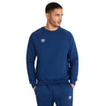 Navy-White - Side - Umbro Mens Club Leisure Sweatshirt