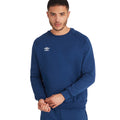 Navy-White - Pack Shot - Umbro Mens Club Leisure Sweatshirt