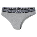 Black-Grey-White - Side - Umbro Womens-Ladies Core Thong (Pack of 3)