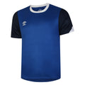 Royal Blue-Dark Navy-White - Side - Umbro Mens Total Training Jersey