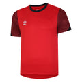 Vermillion-Biking Red-Black - Front - Umbro Mens Total Training Jersey