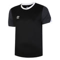 Black-White-Carbon - Front - Umbro Mens Total Training Jersey