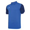 Royal Blue-Dark Navy-White - Front - Umbro Mens Total Training Polo Shirt