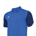 Royal Blue-Dark Navy-White - Back - Umbro Childrens-Kids Total Training Polo Shirt