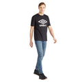 Black-White - Side - Umbro Mens Team T-Shirt