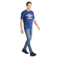 Navy-White - Side - Umbro Mens Team T-Shirt