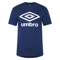 Navy-White - Front - Umbro Mens Team T-Shirt