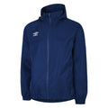 Navy-White - Front - Umbro Mens Total Training Waterproof Jacket