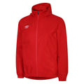 Vermillion-Black - Front - Umbro Mens Total Training Waterproof Jacket