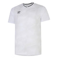 White-Nimbus Cloud - Front - Umbro Mens Triassic Logo Short-Sleeved Jersey