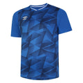 Royal Blue-Dark Navy - Front - Umbro Mens Triassic Logo Short-Sleeved Jersey