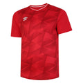 Vermillion-Jester Red - Front - Umbro Mens Triassic Logo Short-Sleeved Jersey