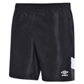 Black-Carbon-Brilliant White - Front - Umbro Childrens-Kids Training Shorts