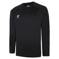 Black - Front - Umbro Mens Knitted Raglan Rugby Drill Top