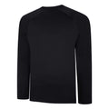 Black - Back - Umbro Mens Knitted Raglan Rugby Drill Top