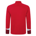 Vermillion-Biking Red-Black - Back - Umbro Childrens-Kids Total Training Quarter Zip Track Top