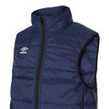 Dark Navy-White - Back - Umbro Childrens-Kids Club Essential Gilet