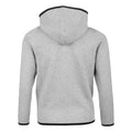 Grey Marl-Black - Back - Umbro Mens Pro Fleece Full Zip Hoodie