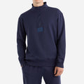 Peacoat - Front - Umbro Mens Logo Quarter Zip Fleece Top